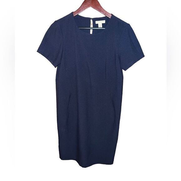 Katherine Barclays Montreal navy blue cap sleeved dress with pockets size 6 - Picture 1 of 10